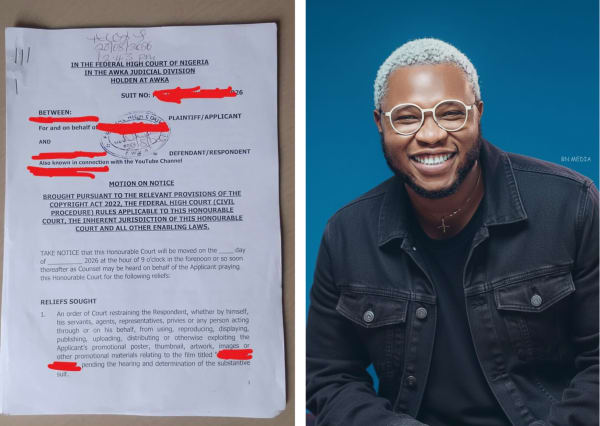 Filmmaker Benneth Nwankwo Heads to Federal High Court Over YouTube Piracy, Urges Other Nollywood Filmmakers to Start Suing Content Thieves