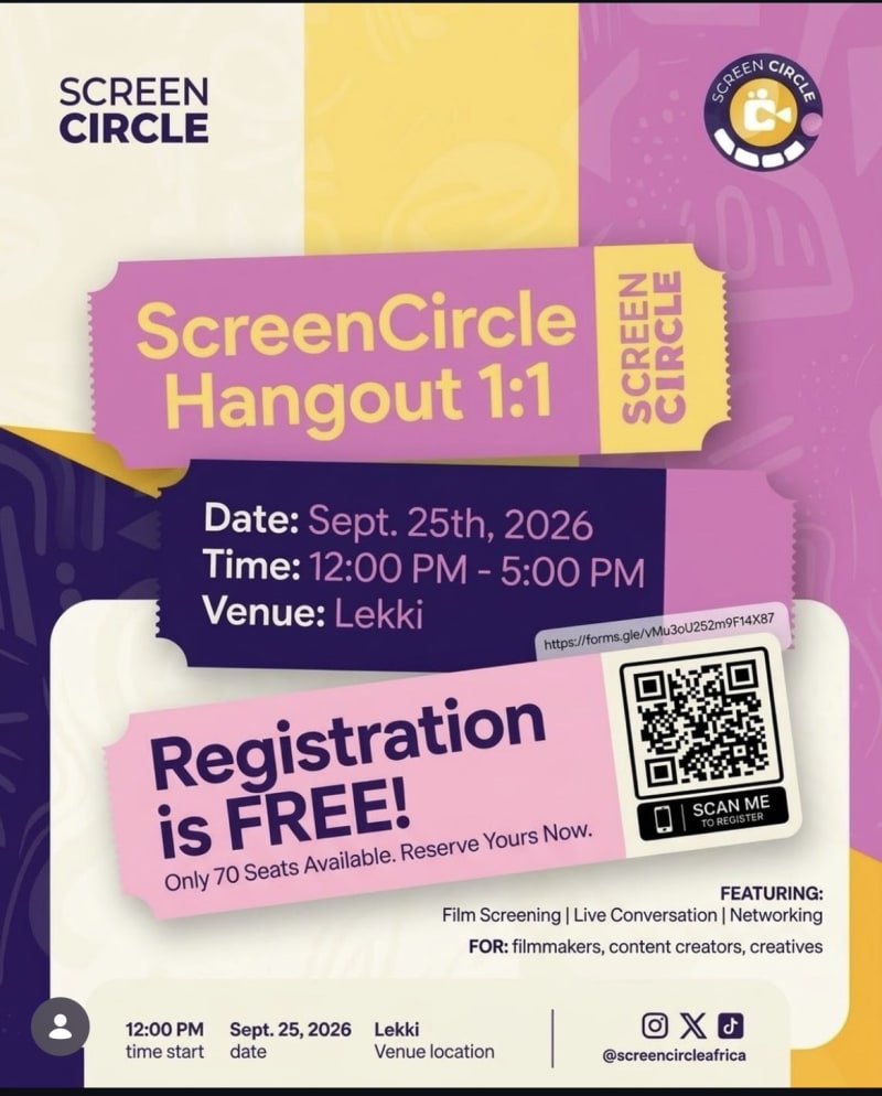 ScreenCircle Africa Opens Free Registration for Filmmakers' Hangout, Set for September 25 in Lagos