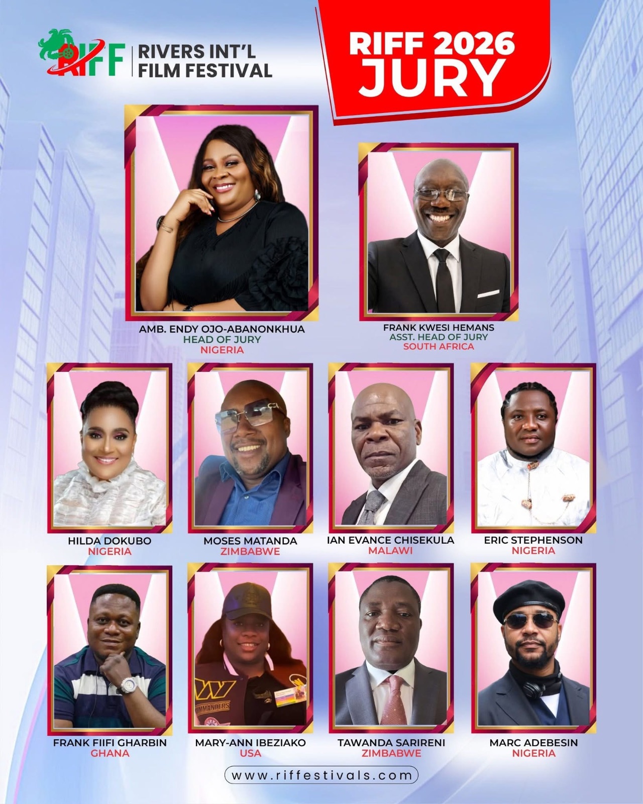 Rivers International Film Festival 2026 Unveils Jury Panel as RIFF Records 3021 Film Submissions from 180 Countries