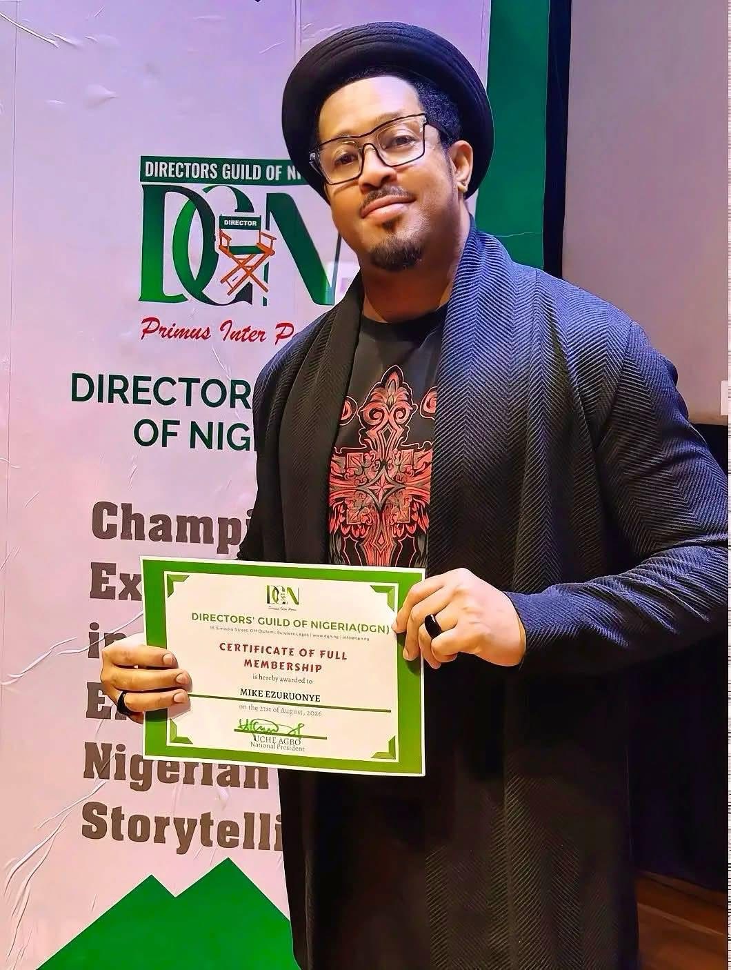 Nollywood Actor Mike Ezuruonye Joins Directors Guild of Nigeria as Full Member