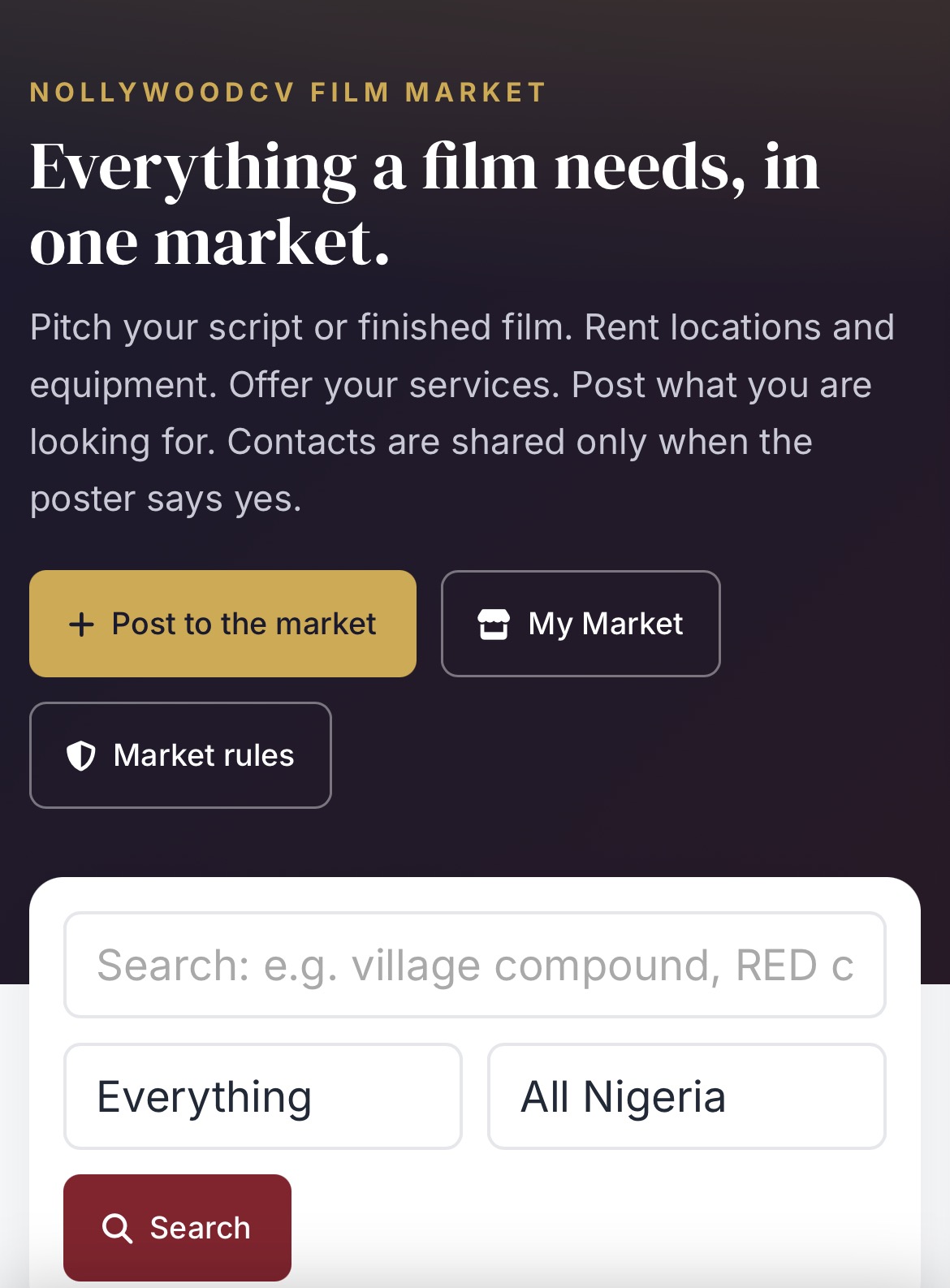 A brand-new digital Film Market platform has been added to the site.