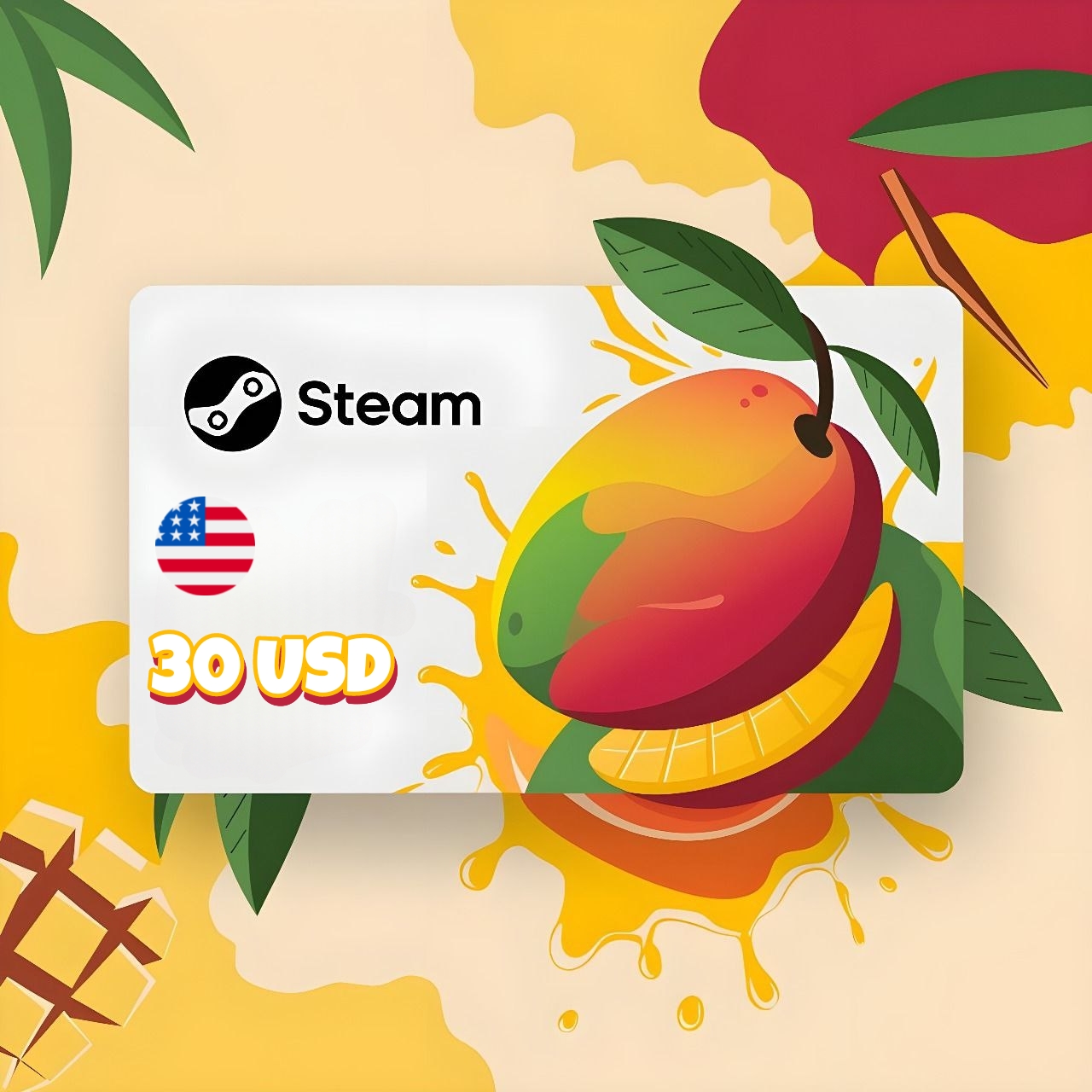 Steam Wallet Code 30 USD
