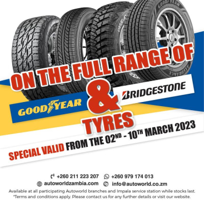 Get 15% off Goodyear and Bridgestone tyres  image