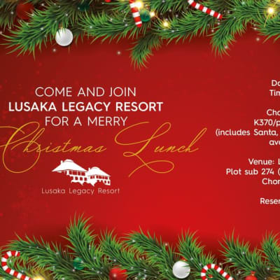 Join Lusaka Legacy Resort for a festive Christmas luncheon  image