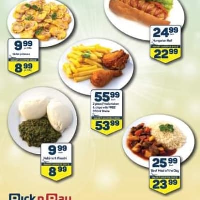 Grab ka lunch Lapa easy at Pick n Pay Zambia  righ here at Woodlands Shopping Mall 😋 😋 image