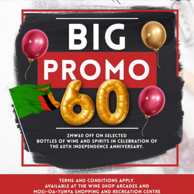 Celebrate 60 Years of Freedom with ZMW 60 Off! image