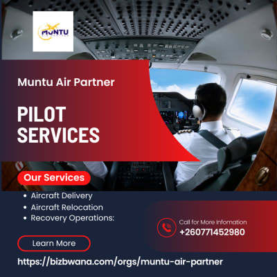 Muntu Air Partner's pool of freelance pilots at your service image