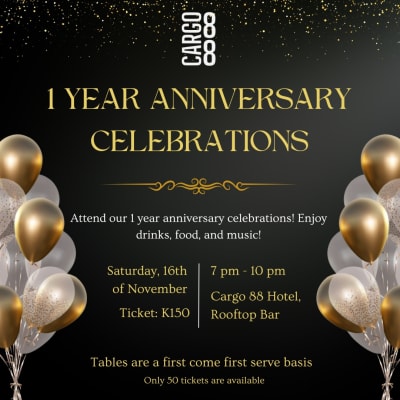 🎉 Come and celebrate our 1-year anniversary at Cargo88 Hotel! 🎉 image