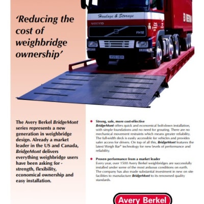 Special Offer on BridgeMont Weighbridges by Avery Berkel!  image
