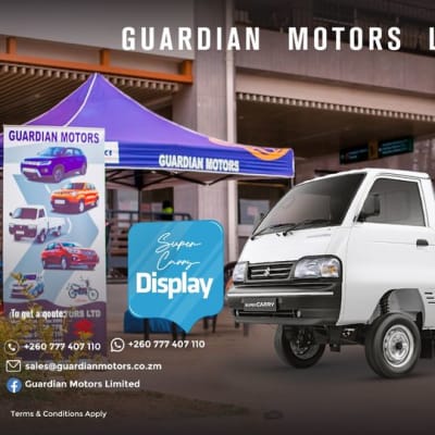Exciting news! Guardian Motors is showcasing the Suzuki Super Carry at Levy Mwanawasa General Hospital. image