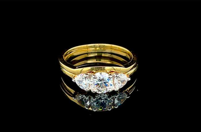 Trillion cut deals wedding sets