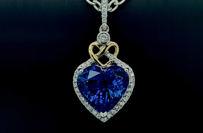 Tanzanite heart pendant on sale