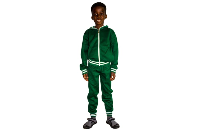 Green and white tracksuit shop