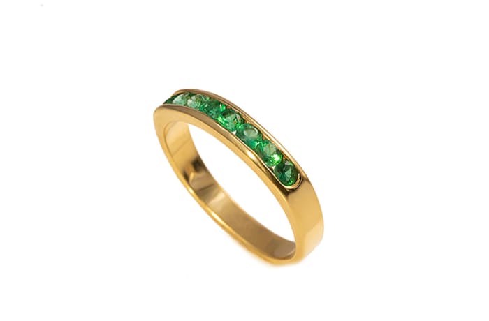 Emerald channel ring on sale