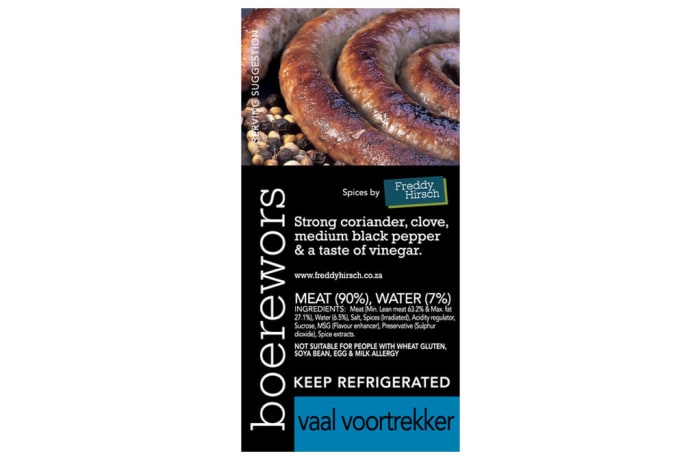 Boerewors - Vaal Voortrekker Label| Freddy Hirsch