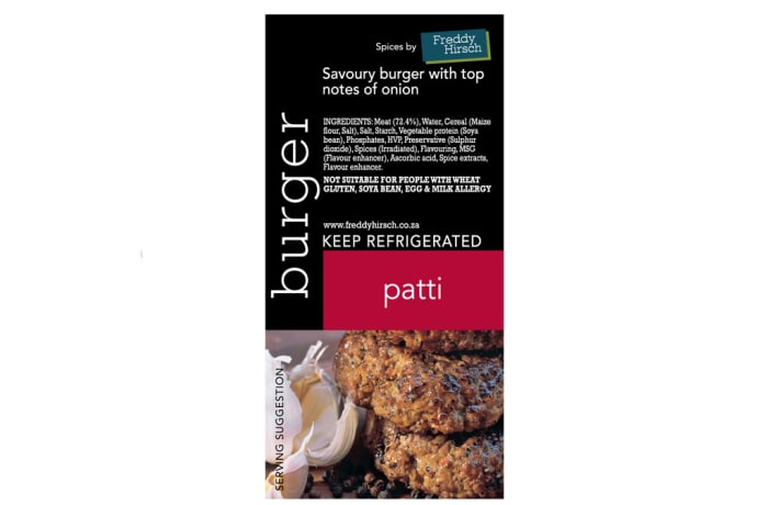 Burger - Patti Burger Label| Freddy Hirsch
