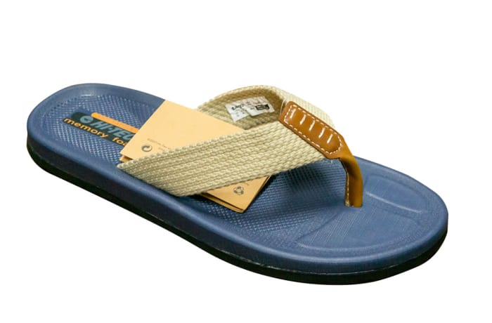 Memory foam flip flops for men top