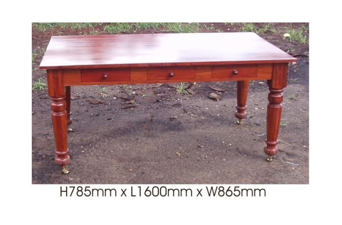 Dining Table Farmhouse 3 Drawers Kubu Crafts