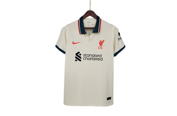 Liverpool jersey on sale standard chartered