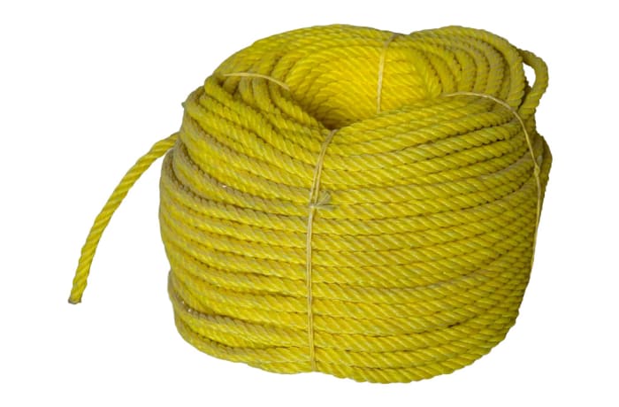 High Breaking Strength 3 Strands Yellow Nylon Rope M F Packaging Industries