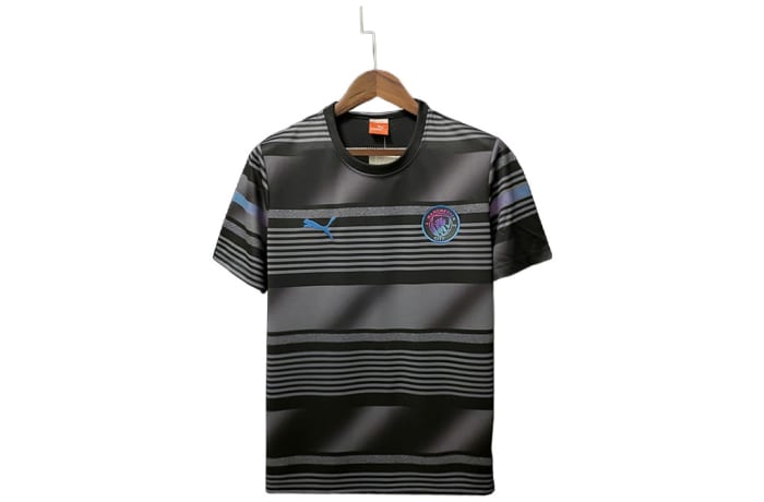 Manchester City Pre Match Training Jersey 22 23 Season Black Plus260 Tech Solutions