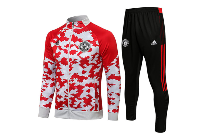 Manchester United Fc Training Suit 2021 22 Red and White