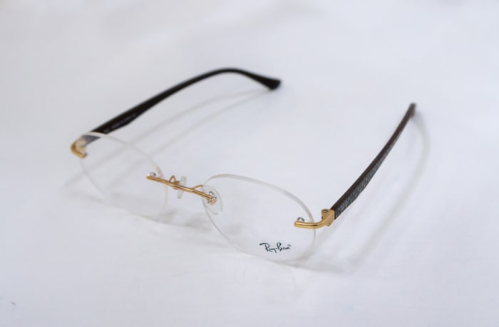 Round rimless eyeglasses online