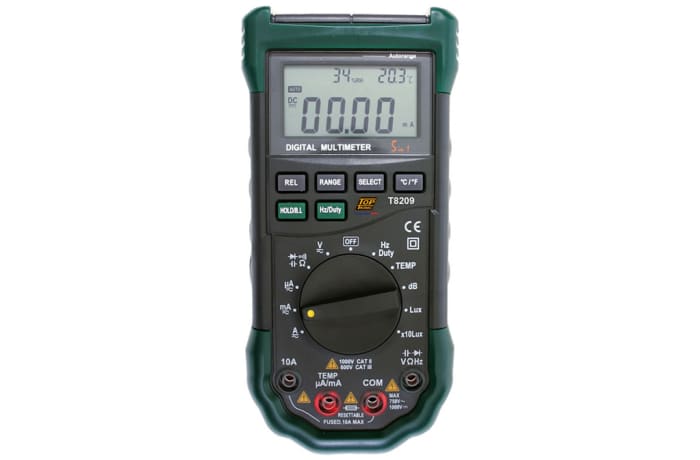 Instruments Multipurpose Digital Multimeter 5-In-1 : T8209 | Green ...