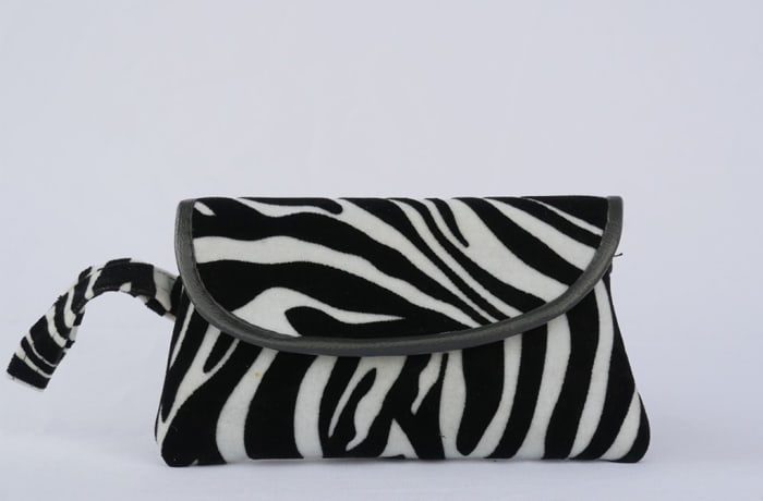 zebra clutch bag