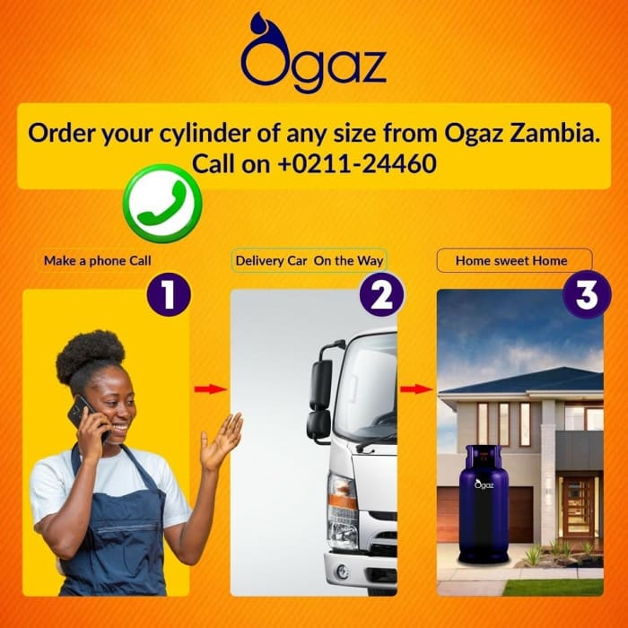 Order your cylinder of any size from Ogaz