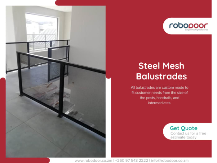 Steel mesh balustrades