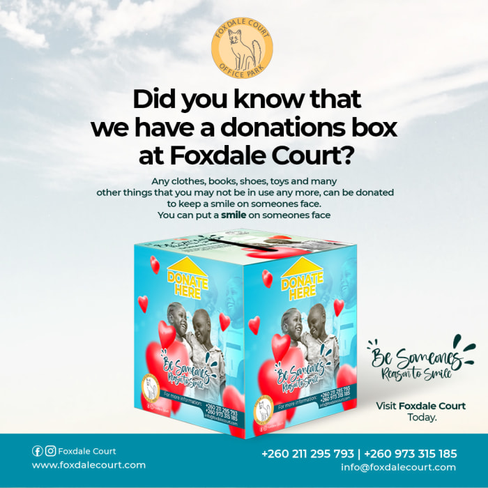 Did you know that Foxdale Court has a donations box? 