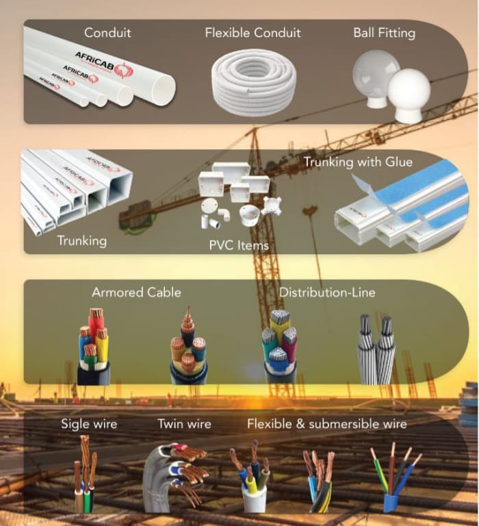 PVC conduit pipe and trunking