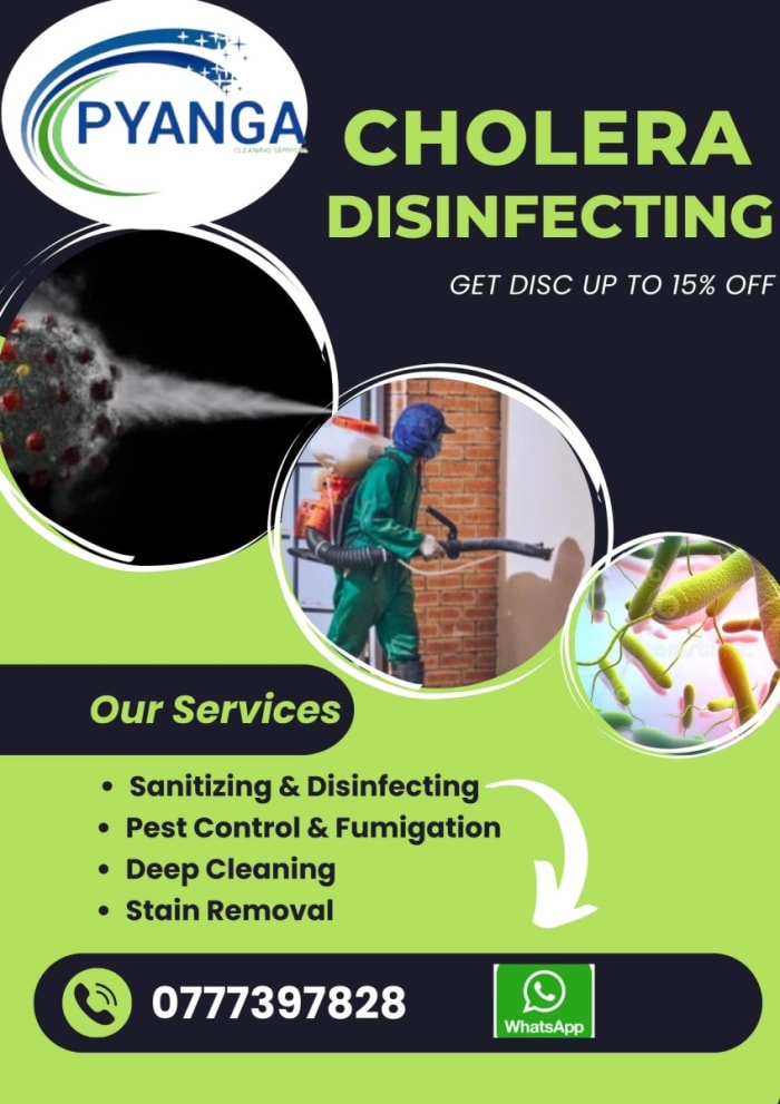 Get up to 15% off cholera disinfection services