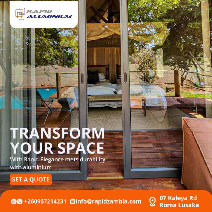 Transform your space with custom aluminium designs from Rapid Aluminium