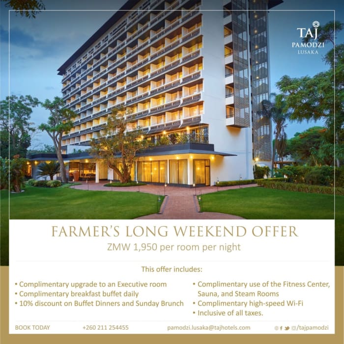 Indulge in Luxury: Weekend Getaway at Taj Pamodzi for ZMW 1,950