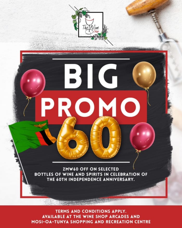 Celebrate 60 Years of Freedom with ZMW 60 Off!