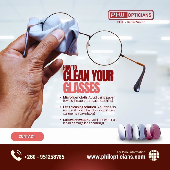 Keep your vision crystal clear with properly cleaned eyeglasses! 