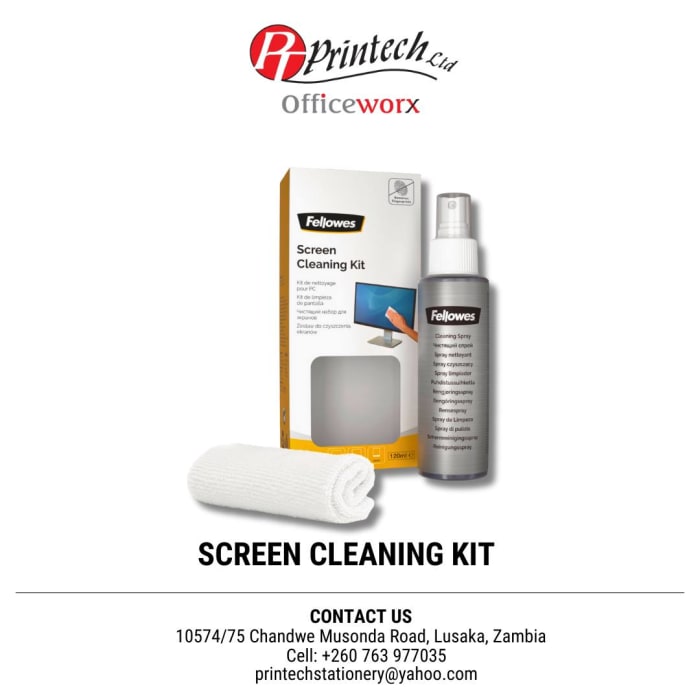 Keep your screens spotless and crystal clear with Fellowes Screen Cleaning Kit! 