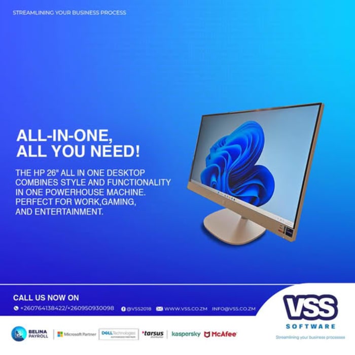 HP 25” All-in-One Desktop: Built for every task