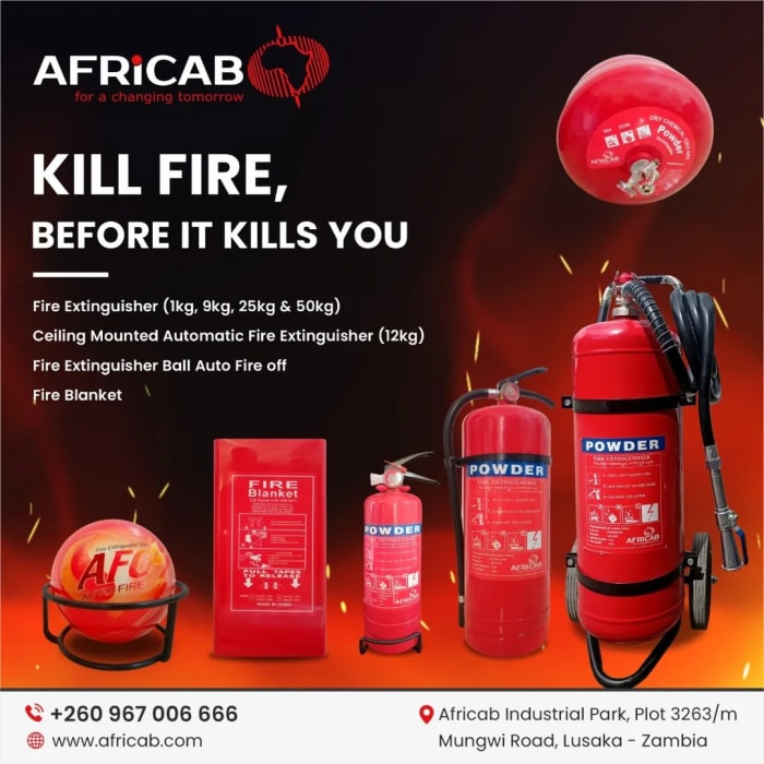 Stay Safe with Africab fire extinguishers: protect your home, office, or business
