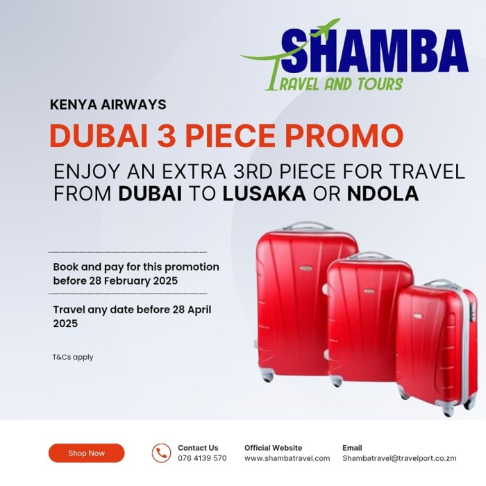3 Baggage pieces offer on #KenyaAirways