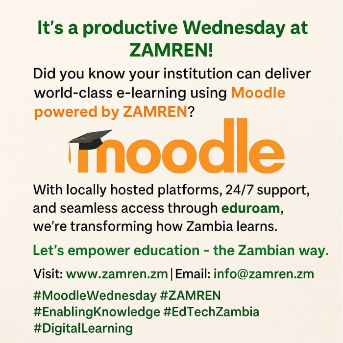 Wednesday Focus: Moodle powered by ZAMREN. 