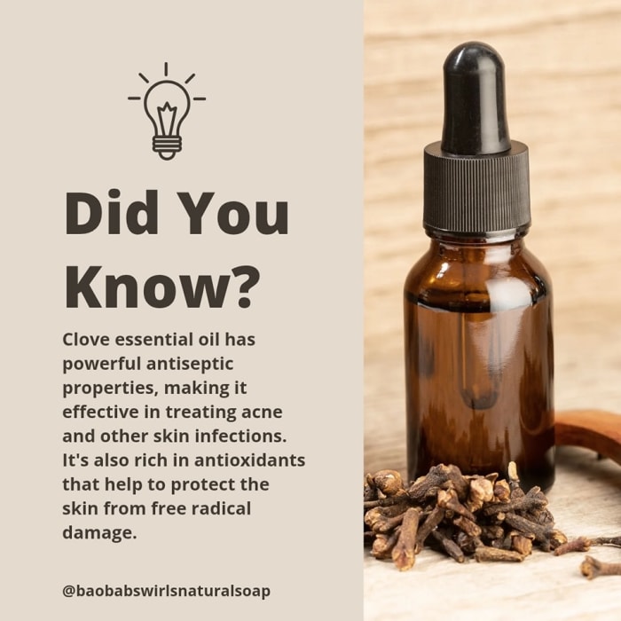 Did you know? Clove essential oil is a skincare powerhouse! 