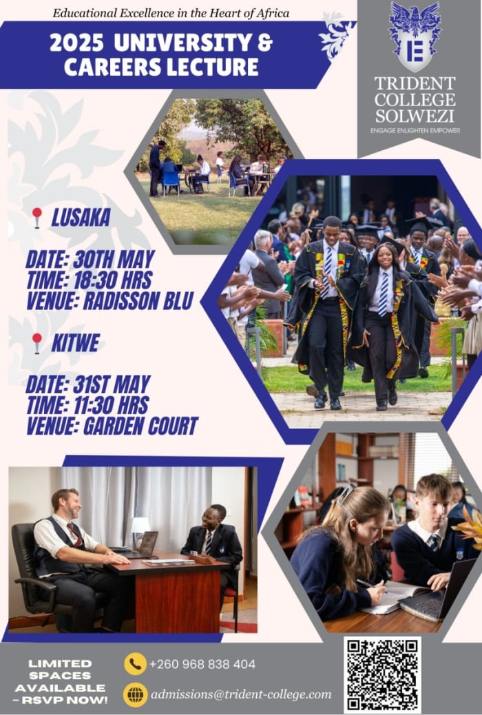 🎓 Trident College Solwezi presents the 2025 University & Careers Lecture! 🌍