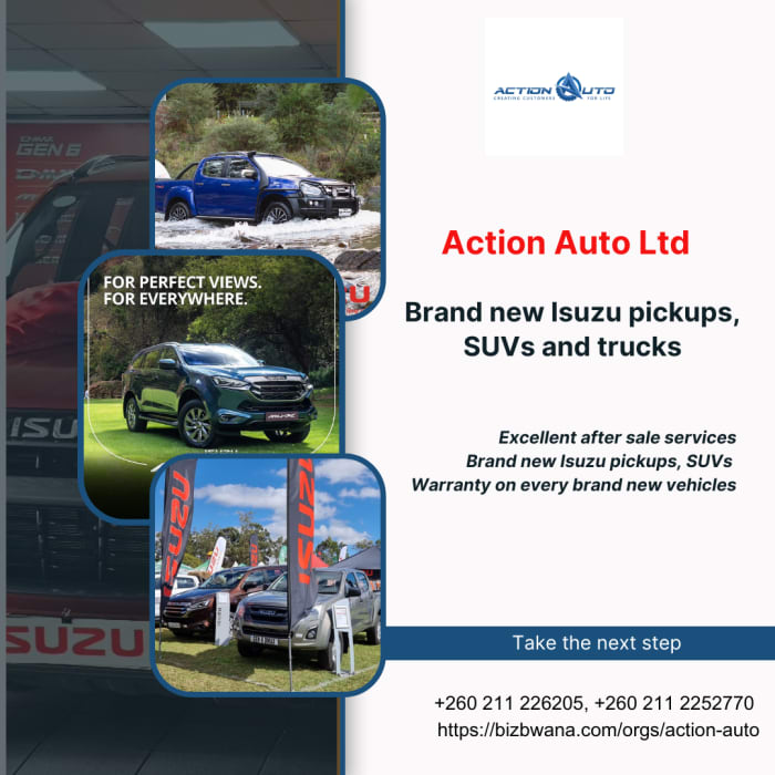 Supplier of brand new Isuzu KB and D-MAX pickups, Isuzu mu-X SUVs and Isuzu trucks