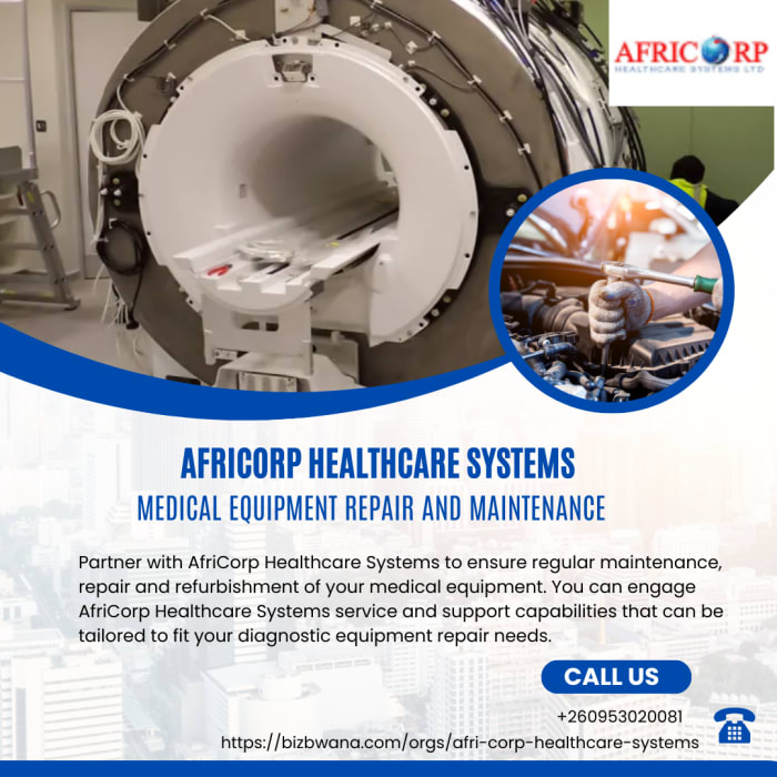 Safe and reliable maintenance, repair and refurbishment of medical equipment