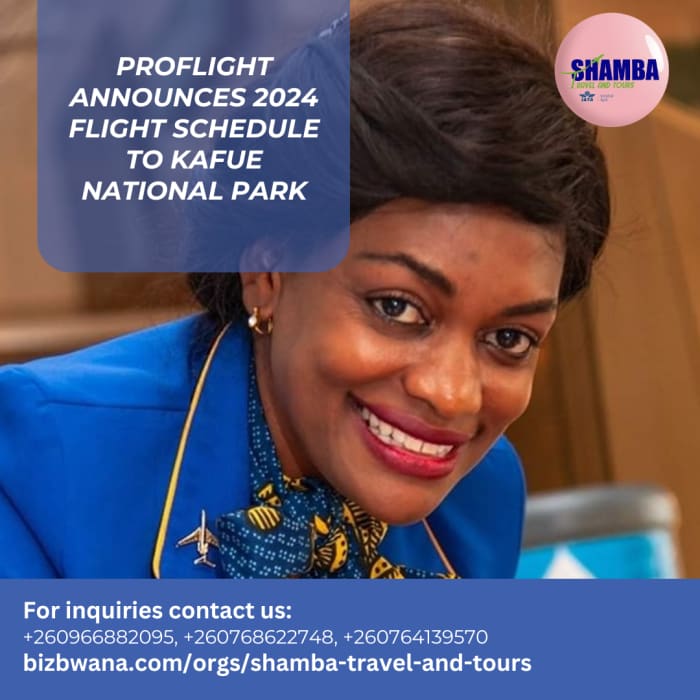 PROFLIGHT ANNOUNCES 2024 FLIGHT SCHEDULE TO KAFUE NATIONAL PARK