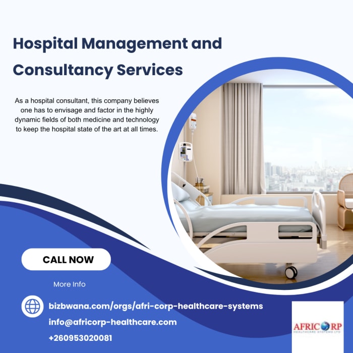 Turnkey projects for hospital planning and management services