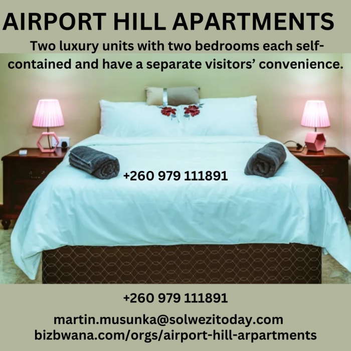 Advantages of Luxury Accommodation at Airport Hill Apartments in Lusaka, Zambia